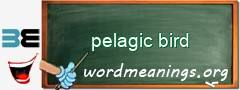 WordMeaning blackboard for pelagic bird